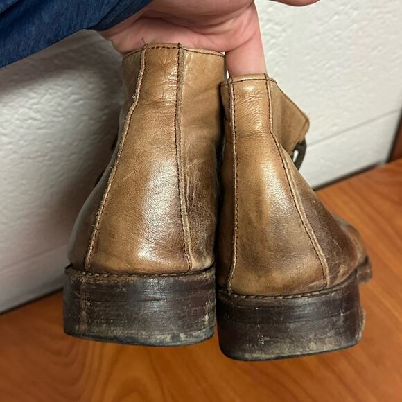 Bed Stu Men’s Distressed Leather Boots Size 11.5 Tan Lace Up - Picture 10 of 14